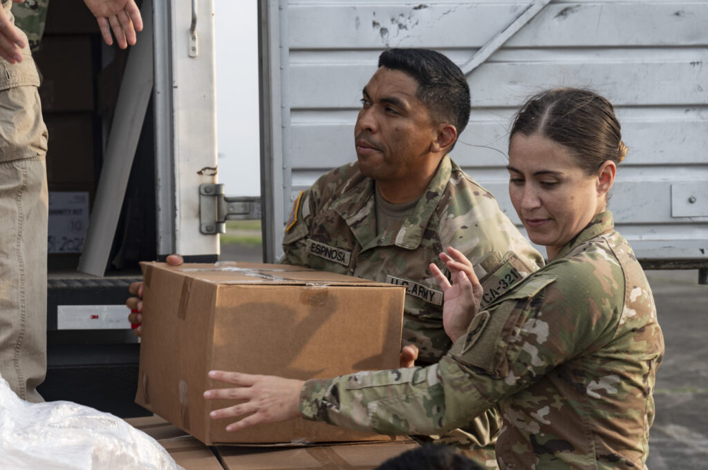 c 130 arrival to guatemala city in support of centam guardian 25